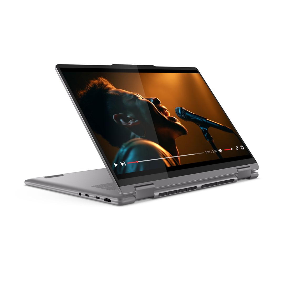 Lenovo 7 2-in-1 AMD Ryzen™ 5 8640HS Hybrid (2-in-1) 35.6 cm (14") Touchscreen WUXGA 16 GB LPDDR5x-SDRAM 1 TB SSD Wi-Fi 6E (802.11ax) Windows Home 11 Grey + Backpack
