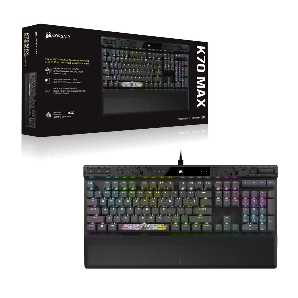 Corsair K70 MAX keyboard Gaming USB German Black