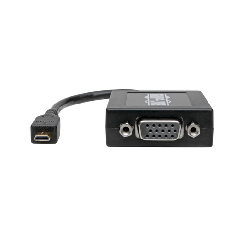 Tripp Lite P131-06N-MICROA Micro HDMI to VGA Adapter Video Converter with Audio for Smartphones/Tablets/Ultrabooks, (M/F), 6-in. (15.24 cm)