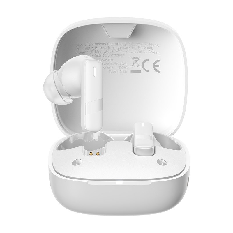 Baseus Bowie E20 Headset Wireless In-ear Calls/Music Bluetooth White