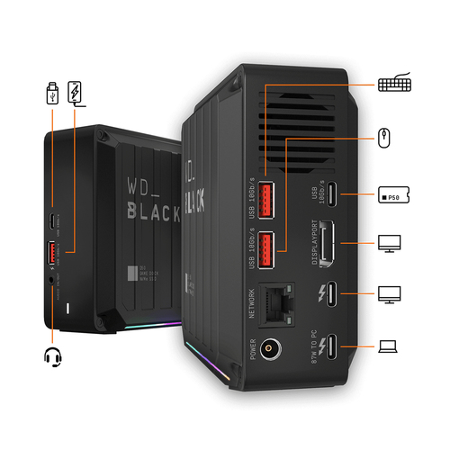 Western Digital D50 Wired Thunderbolt 3 Black