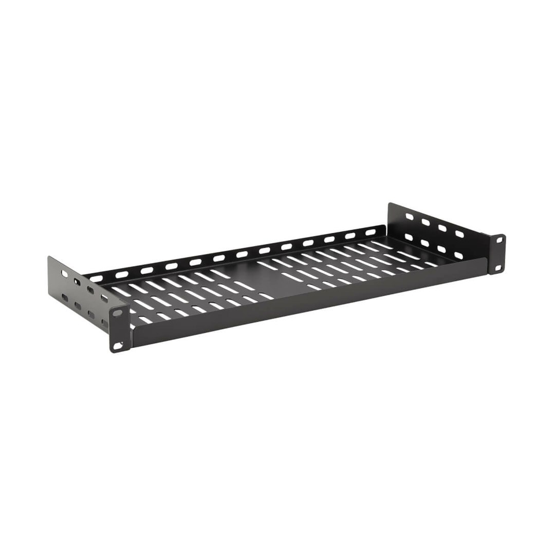 Tripp Lite SRSHELF2P1USHRT SmartRack Cantilever Fixed Steel Rack Shelf - 1U, Vented, 7 in. (17.8 cm) Deep, Holds up to 40 lb. (18 kg)