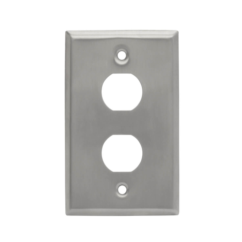 Tripp Lite N206-FP02-IND 2-Port Single Gang Faceplate, Stainless Steel, Industrial Grade, IP44, TAA