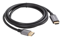 Lanberg CA-DPHD-20CU-0018-BK video cable adapter 1.8 m DisplayPort HDMI Type A (Standard) Black, Silver