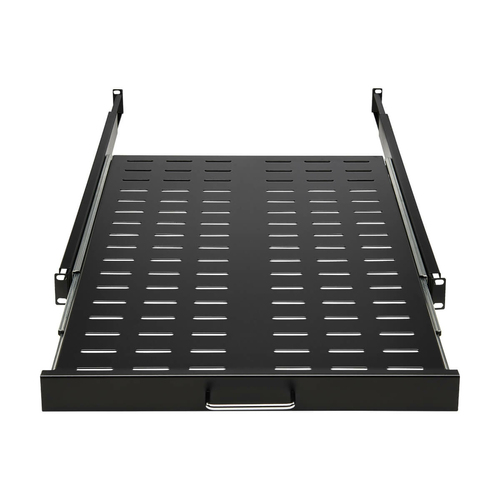 Tripp Lite SRSHELF4PSLVENT SmartRack Sliding Steel Rack Shelf - 1U, Vented, 28.3 in. Deep, Holds up to 50 lb. (23 kg)