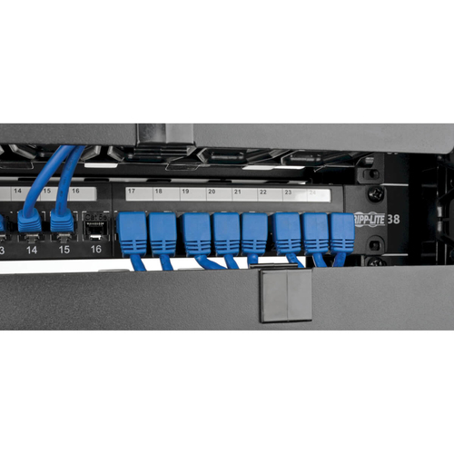 Tripp Lite N204-003-BL-DN Down-Angle Cat6 Gigabit Molded UTP Ethernet Cable (RJ45 Right-Angle Down M to RJ45 M), Blue, 3 ft. (0.91 m)