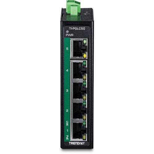 Trendnet TI-PGLC50 network switch Unmanaged Gigabit Ethernet (10/100/1000) Power over Ethernet (PoE) Black