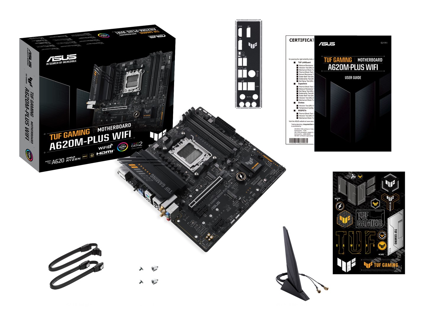 ASUS TUF GAMING A620M-PLUS WIFI AMD A620 Socket AM5 micro ATX