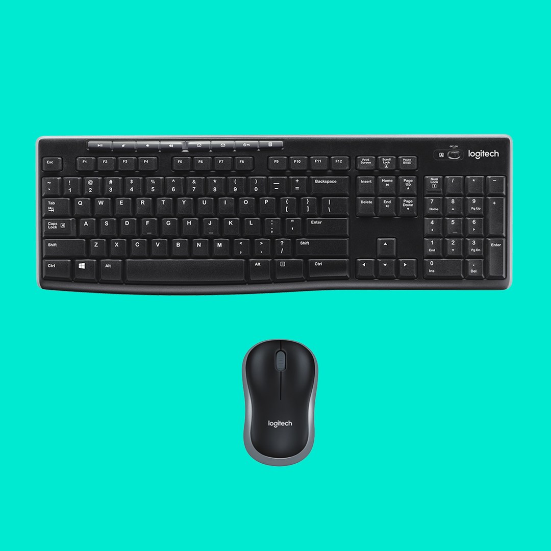 Logitech 920-004508 keyboard Mouse included Home RF Wireless QWERTY US International Black