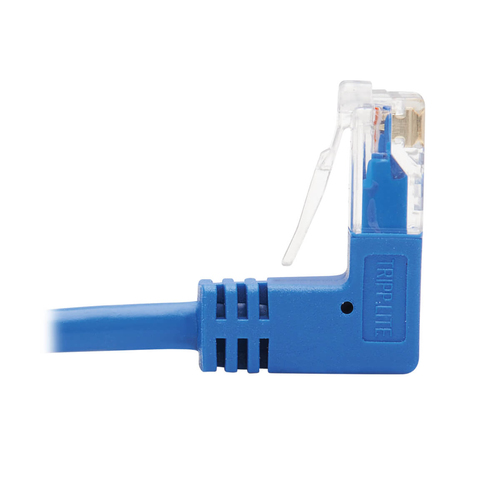 Tripp Lite N204-S10-BL-DN Down-Angle Cat6 Gigabit Molded Slim UTP Ethernet Cable (RJ45 Right-Angle Down M to RJ45 M), Blue, 10 ft. (3.05 m)