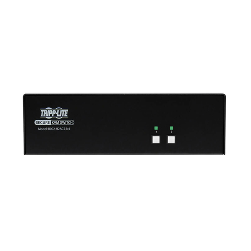 Tripp Lite B002-H2AC2-N4 Secure KVM Switch, 2-Port, Dual Head, HDMI to HDMI, 4K, NIAP PP4.0, Audio, CAC, TAA