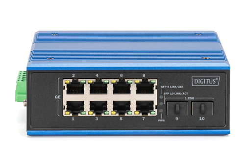 Digitus Industrial 8 + 2-port Gigabit Ethernet PoE switch