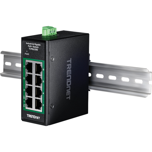 Trendnet TI-PGLC80 network switch Unmanaged Gigabit Ethernet (10/100/1000) Power over Ethernet (PoE) Black