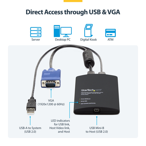 StarTech.com USB Crash Cart Adapter with File Transfer & Video Capture