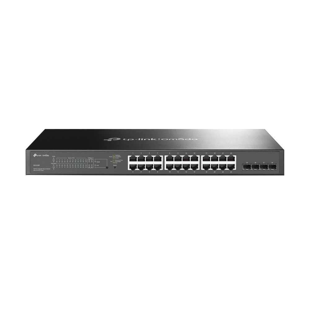TP-Link JetStream 28-Port Gigabit Smart PoE Switch with 24-Port PoE+