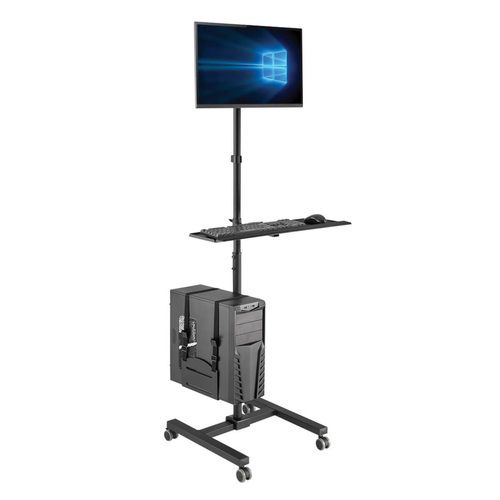 Tripp Lite DMCS1732S Mobile Workstation with Monitor Mount - For 17" to 32" Displays, Height Adjustable