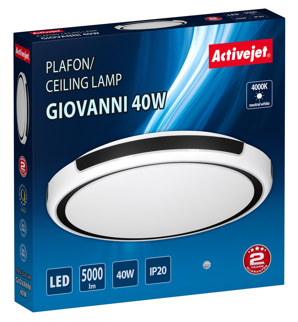 Activejet LED ceiling light AJE-GIOVANNI 40W