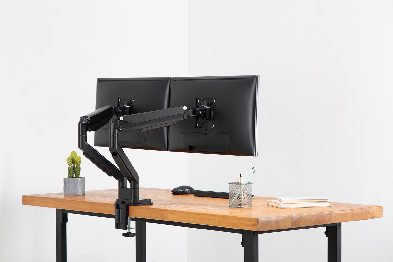 Digitus Universal Dual Monitor Mount with Gas Spring and Clamp Mount