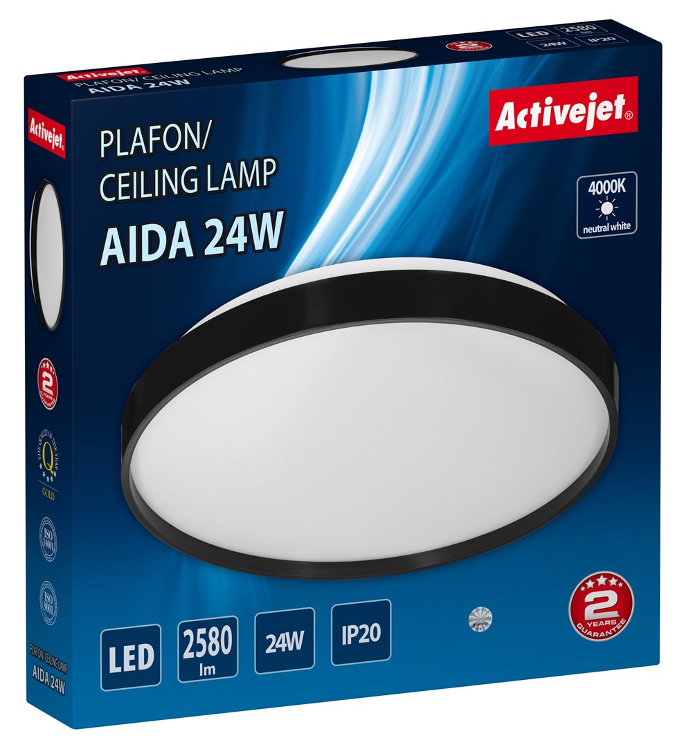 Activejet LED ceiling light AJE-AIDA 24W
