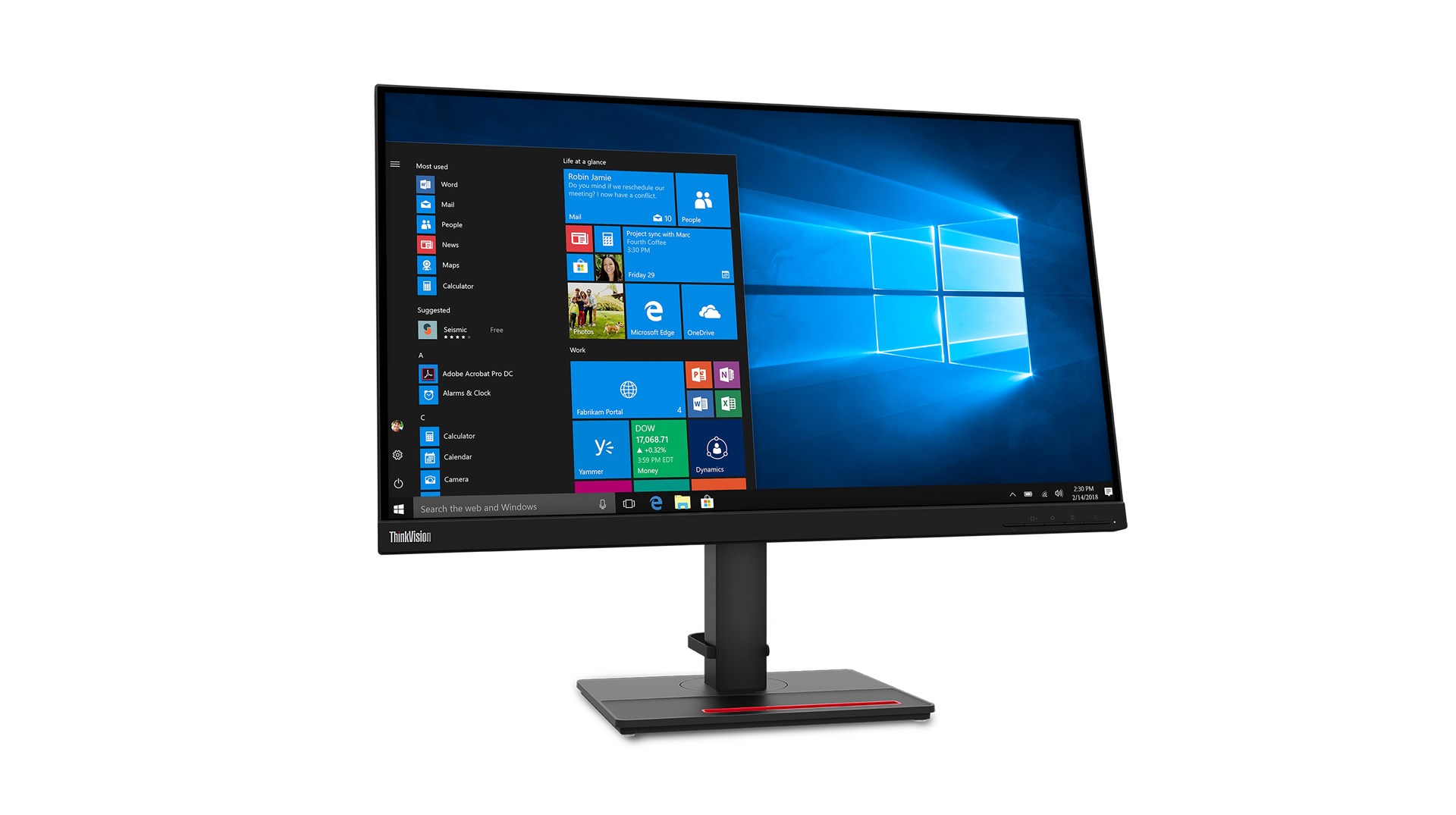 Lenovo ThinkVision T27q-20 68.6 cm (27") 2560 x 1440 pixels Quad HD LCD Black