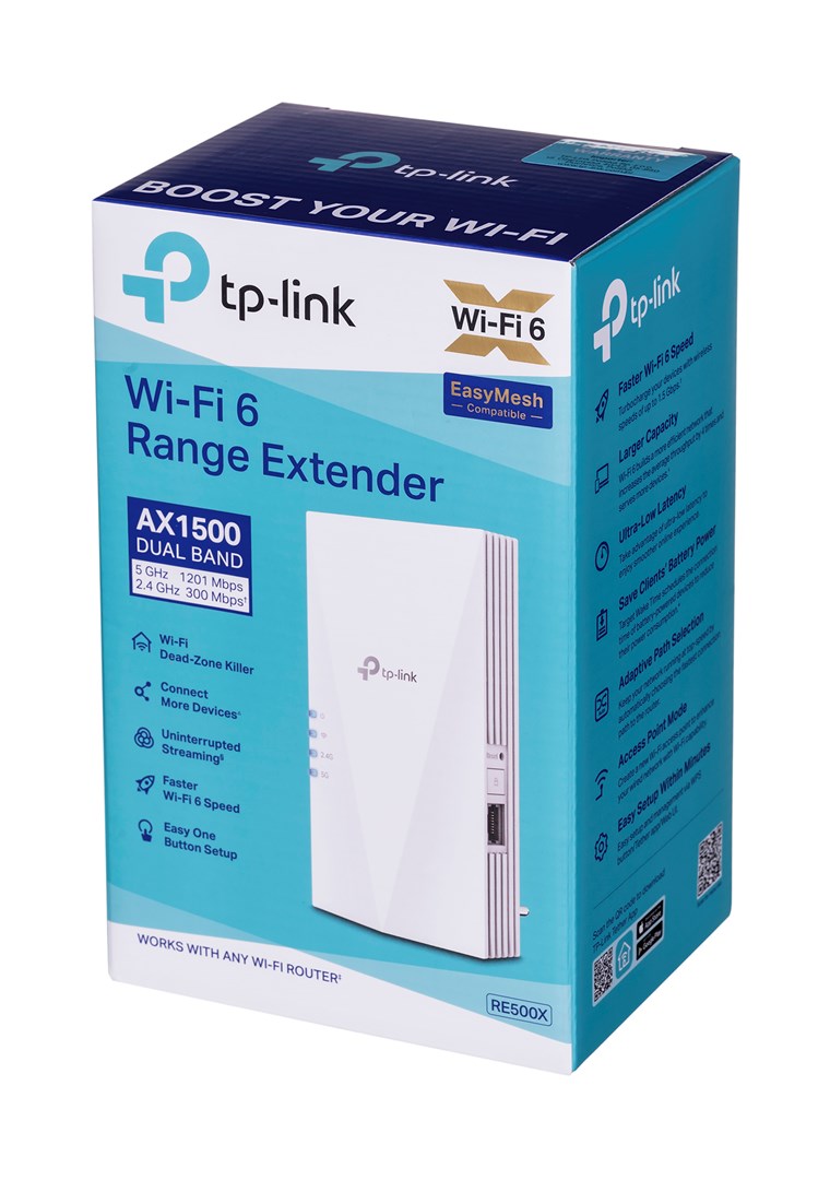 TP-Link RE500X network extender Network transmitter & receiver White 1000 Mbit/s