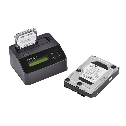 StarTech.com Single Bay Hard Drive Eraser, Standalone HDD/SSD Sanitizer, 4Kn, USB 3.0 to SATA III (6 Gbps), 9 Erase Modes, LCD Display, Secure Erase Hard Disk Sanitizer Dock, DB-9 Printer Port, TAA Compliant