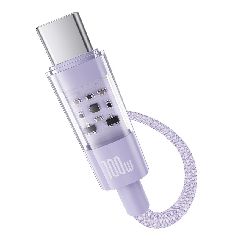 Baseus Gem USB C to USB C fast charging cable 1 m 100 W Purple