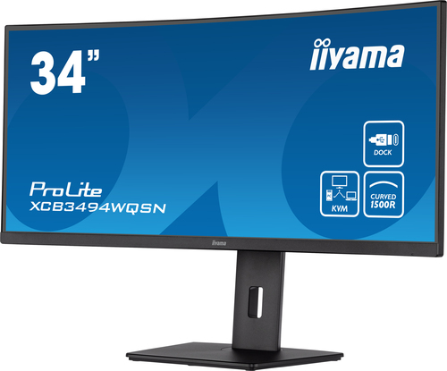iiyama ProLite XCB3494WQSN-B5-STD computer monitor 86.4 cm (34") 3440 x 1440 pixels UltraWide Quad HD Black