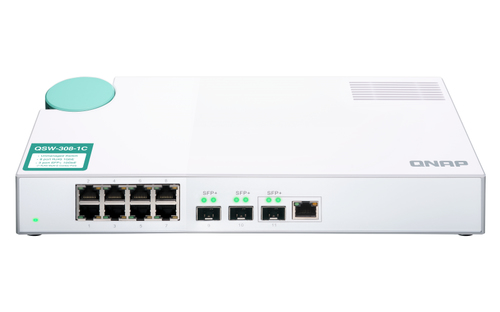 QNAP QSW-308-1C network switch Unmanaged Gigabit Ethernet (10/100/1000) White