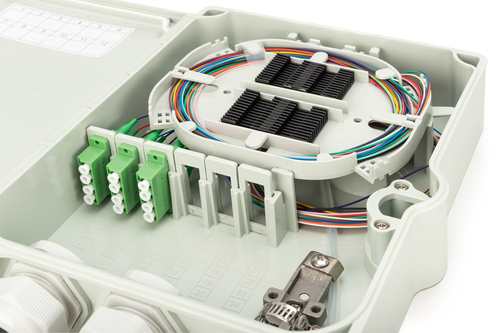 Digitus FTTH/FTTB Distribution box, assembled, OS2, 12 fibers, LC/APC