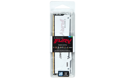 Kingston Technology FURY Beast 32GB 5200MT/s DDR5 CL40 DIMM White RGB XMP