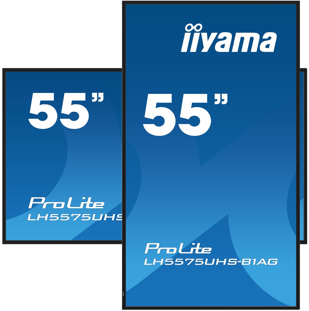 iiyama 55" 4K UHD Professional Digital Signage 24/7 display featuring Android OS, FailOver and Intel® SDM slot