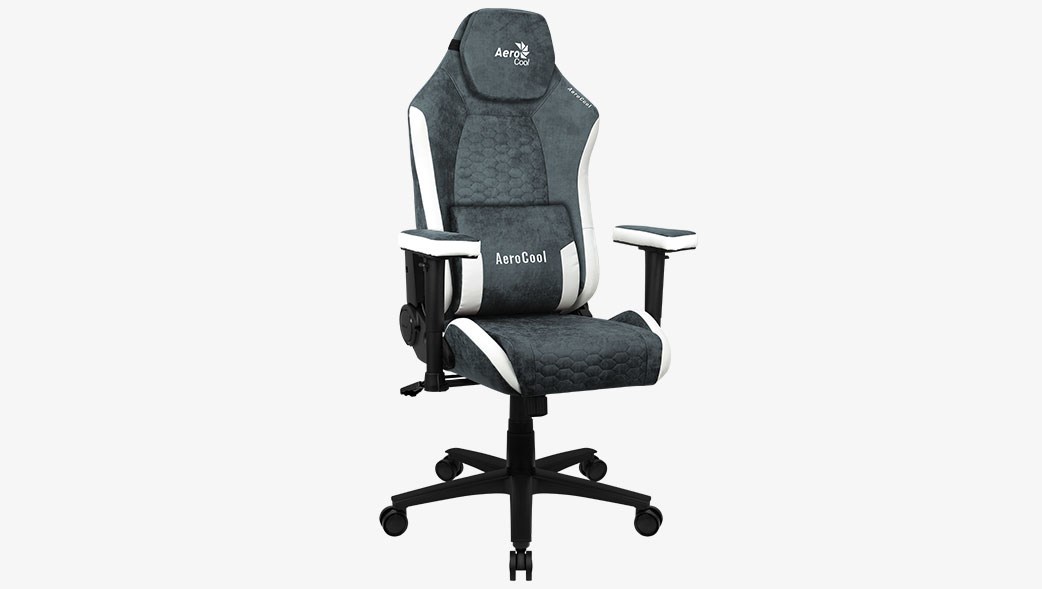 Aerocool Crown AeroSuede Universal gaming chair Padded seat Blue  Steel