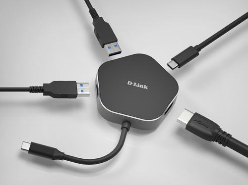 D-Link 4-in-1 USB-C Hub with HDMI and Power Delivery