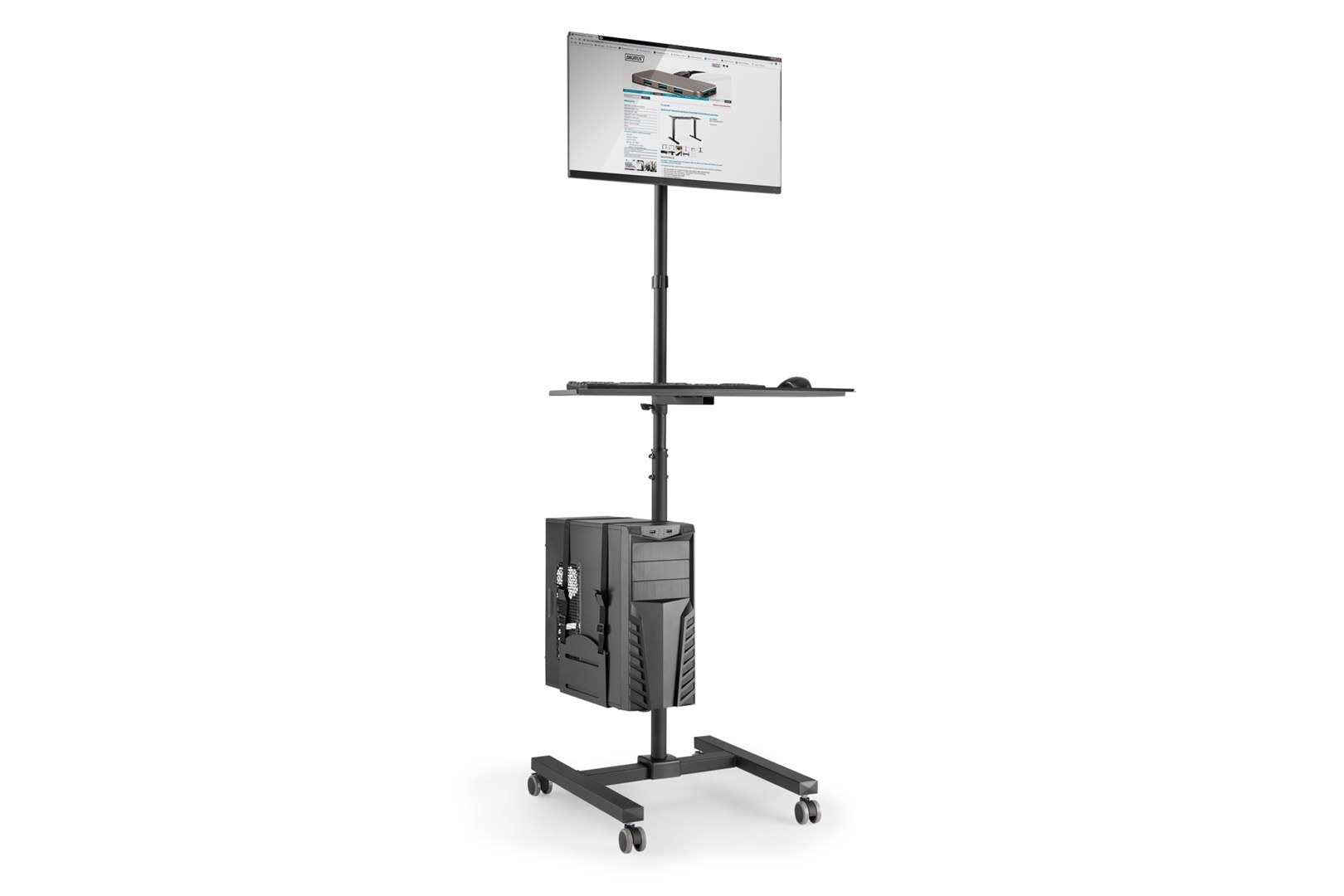 Digitus Mobile workstation with individual height adjustment