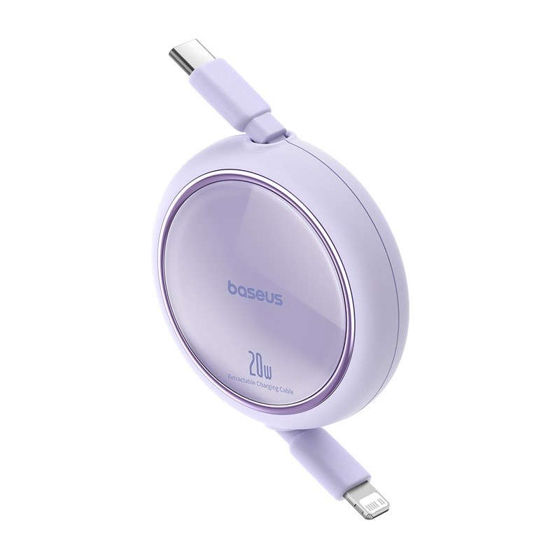 Baseus Free2Pull Expandable USB C to iP Ligtning fast charging cable 1 m 20 W Purple