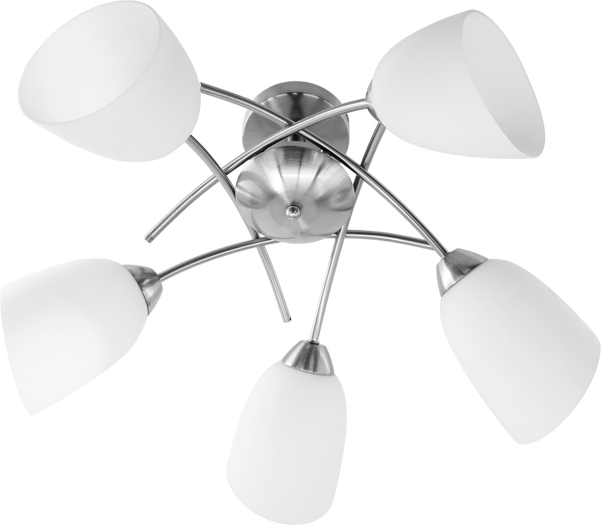 Activejet Classic chandelier pendant ceiling lamp NIKITA nickel 5xE27 for living room