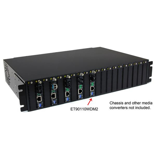 StarTech.com 10/100 Mbps Ethernet Single Mode WDM Fiber Media Converter Kit SC 20km