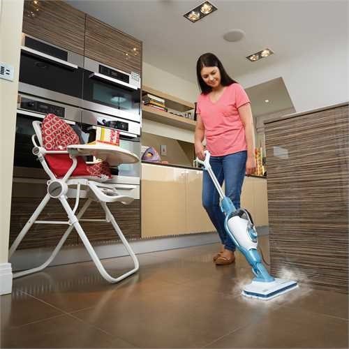 Black & Decker 9IN1 Steam-mop Upright steam cleaner 0.5 L Turquoise White 1300 W