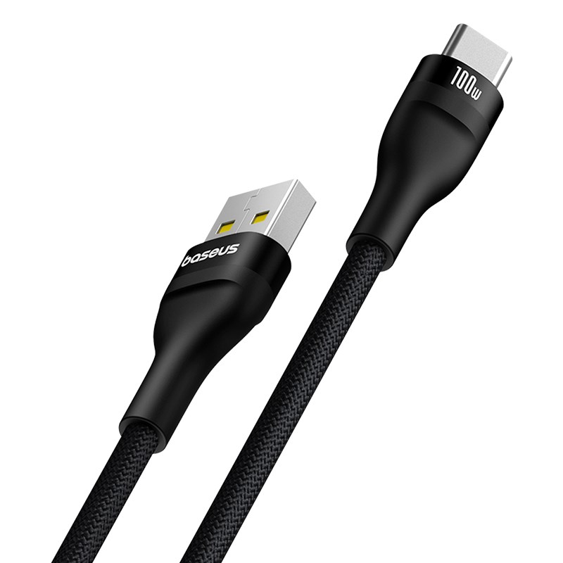 Baseus Flash 2 USB A to USB C fast charging cable 1 m 100 W Black