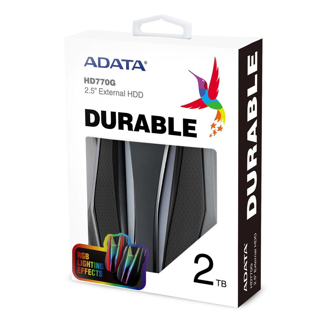 ADATA HD770G external hard drive 2 TB 2.5" 3.2 Gen 1 (3.1 Gen 1) Black