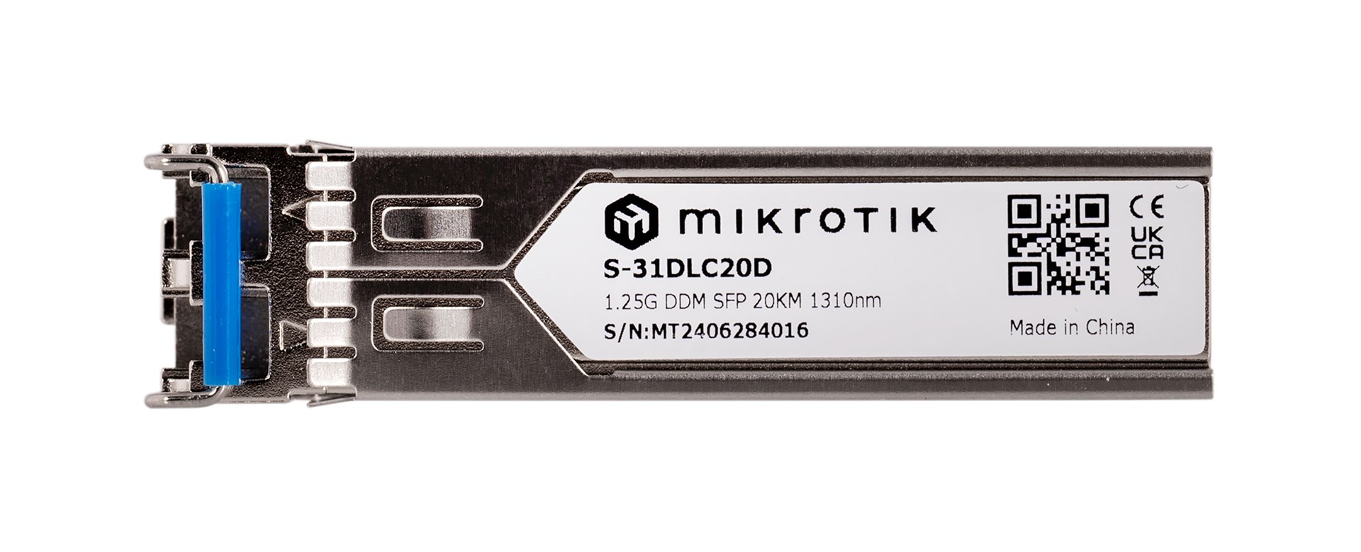 Mikrotik S-31DLC20D network transceiver module 1250 Mbit/s SFP 1310 nm