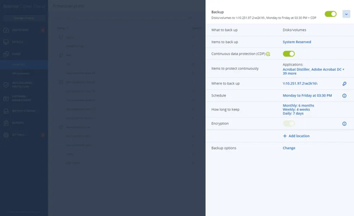 Acronis Advanced Backup