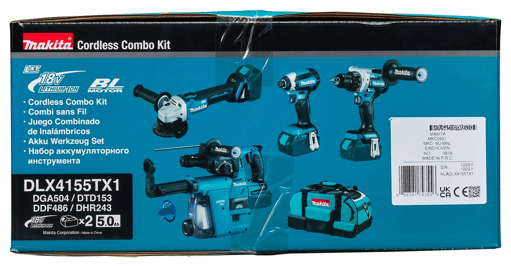 Makita DLX4155TX1 power tool combo kit Battery