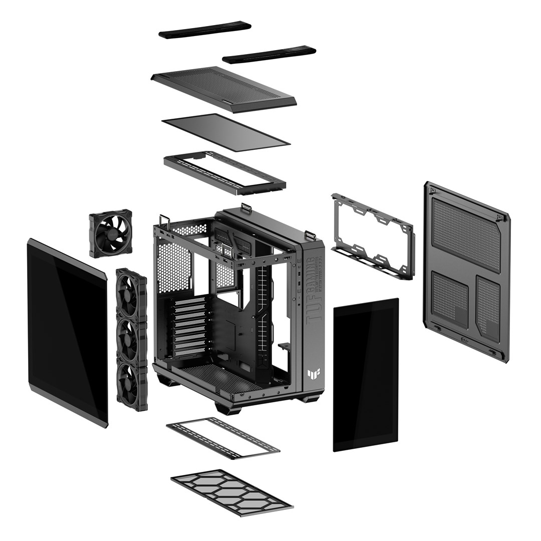 ASUS TUF GAMING GT502 Horizon TG ARGB Black Midi Tower