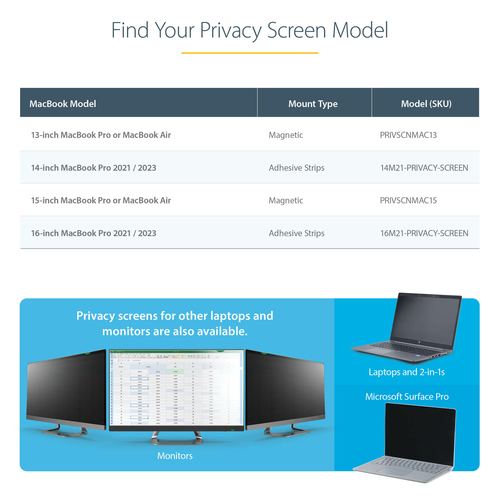 PRIVSCNMAC13 - Computer Systems by StarTech.com