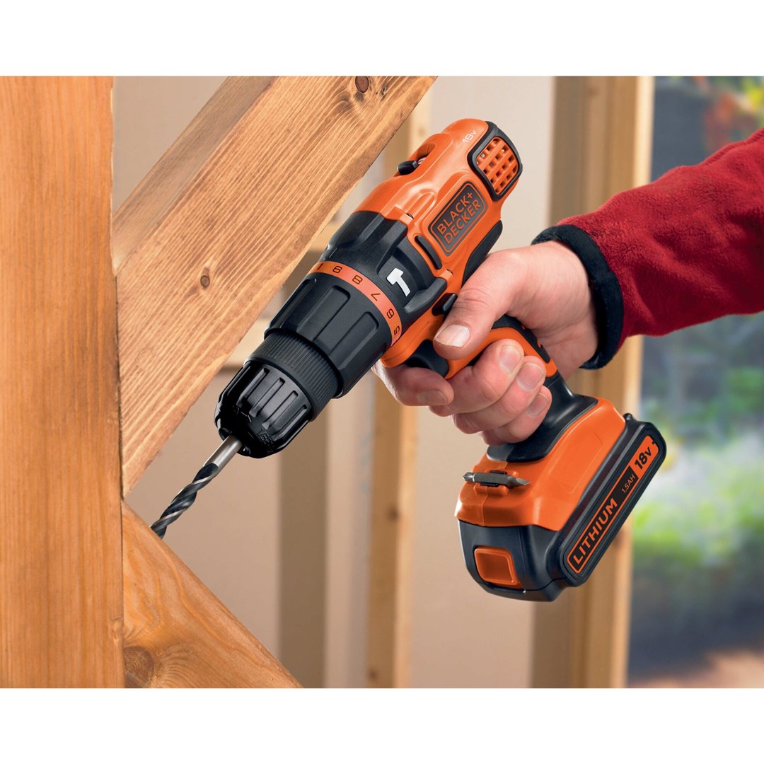 Black & Decker BDCH188N-XJ drill 1350 RPM Black  Orange