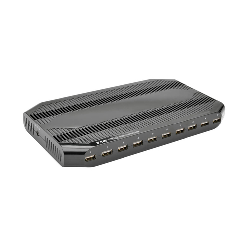 Tripp Lite U280-010-ST-CEE 10-Port USB Charging Station with Adjustable Storage, 12V 8A (96W) USB Charger Output, Schuko Power Cord