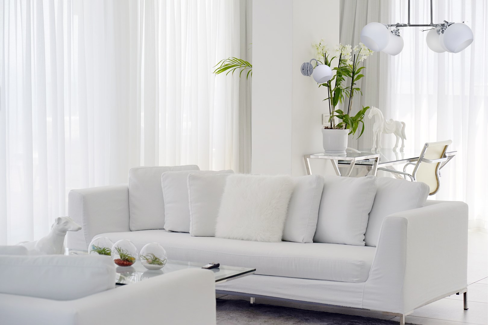 Classic chandelier pendant ceiling lamp Activejet IRMA nickel 5xE27 for living room