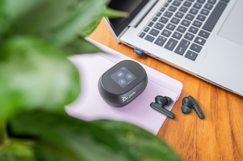 Poly Voyager Free 60+ UC Carbon Black Earbuds +BT700 USB-C Adapter +Touchscreen Charge Case